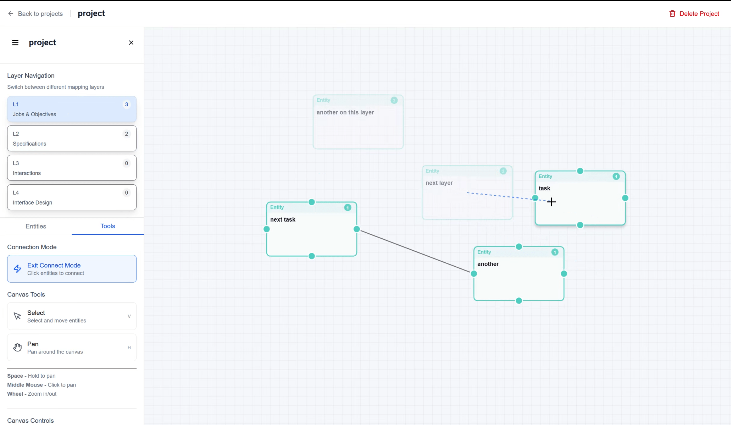Mapping tool interface showing layered visualization